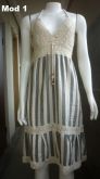 Vestido Algodão Crú e Viscose